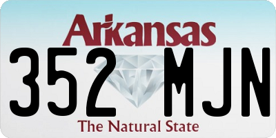 AR license plate 352MJN