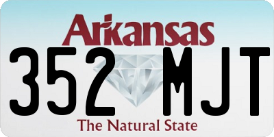 AR license plate 352MJT