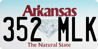 AR license plate 352MLK