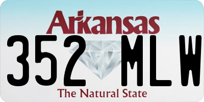 AR license plate 352MLW