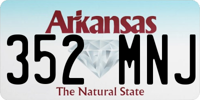AR license plate 352MNJ