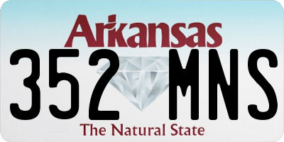 AR license plate 352MNS