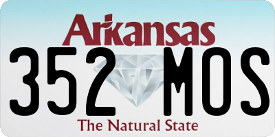 AR license plate 352MOS