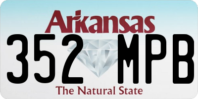 AR license plate 352MPB