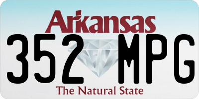 AR license plate 352MPG