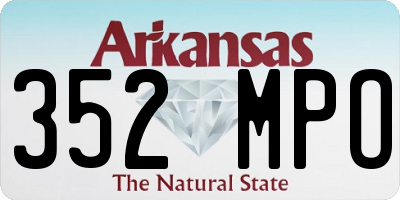 AR license plate 352MPO