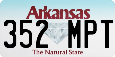 AR license plate 352MPT