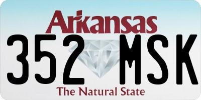 AR license plate 352MSK