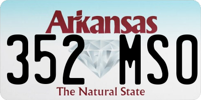 AR license plate 352MSO