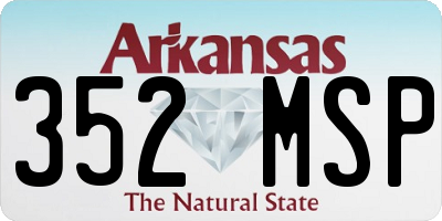 AR license plate 352MSP