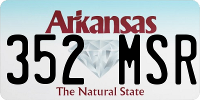 AR license plate 352MSR