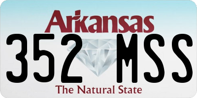 AR license plate 352MSS