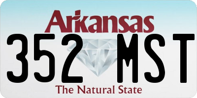 AR license plate 352MST