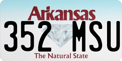 AR license plate 352MSU