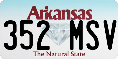 AR license plate 352MSV