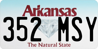 AR license plate 352MSY