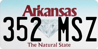 AR license plate 352MSZ