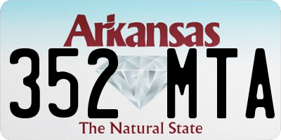 AR license plate 352MTA