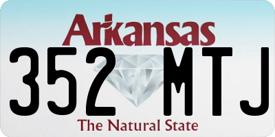 AR license plate 352MTJ