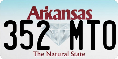 AR license plate 352MTO