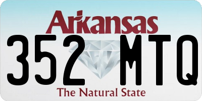 AR license plate 352MTQ