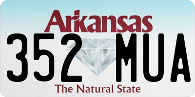 AR license plate 352MUA