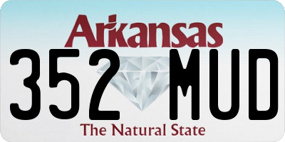 AR license plate 352MUD