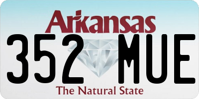 AR license plate 352MUE