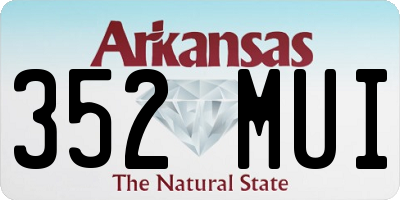 AR license plate 352MUI