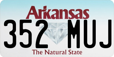 AR license plate 352MUJ