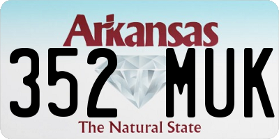 AR license plate 352MUK