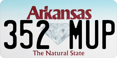 AR license plate 352MUP