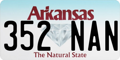 AR license plate 352NAN
