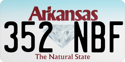 AR license plate 352NBF