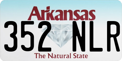 AR license plate 352NLR