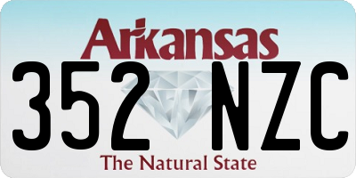 AR license plate 352NZC