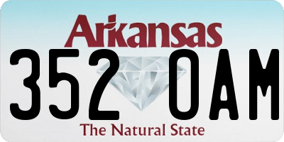AR license plate 352OAM