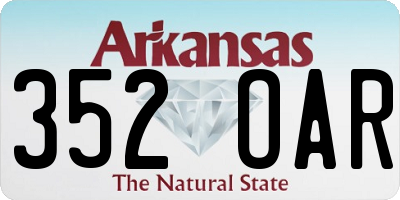 AR license plate 352OAR