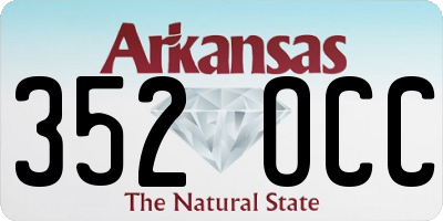 AR license plate 352OCC