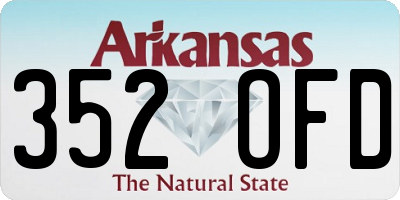 AR license plate 352OFD