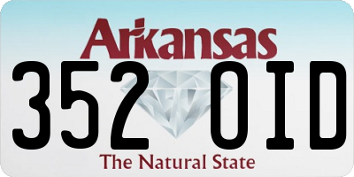 AR license plate 352OID