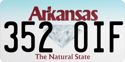 AR license plate 352OIF