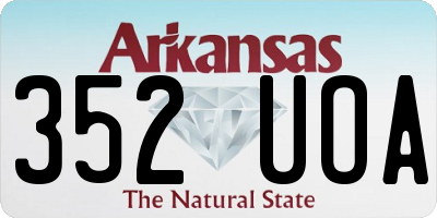 AR license plate 352UOA