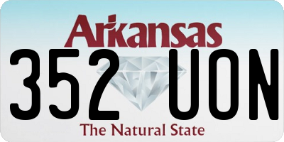 AR license plate 352UON