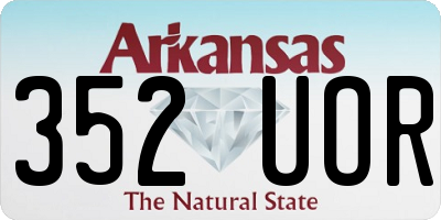 AR license plate 352UOR