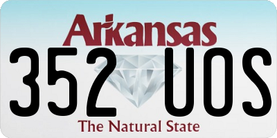 AR license plate 352UOS