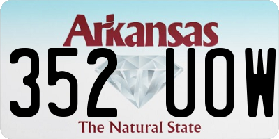 AR license plate 352UOW