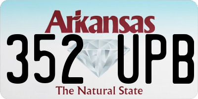 AR license plate 352UPB