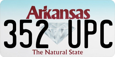 AR license plate 352UPC
