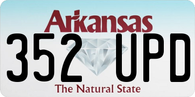 AR license plate 352UPD